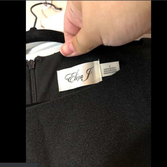 NWT Eliza J Cold-Should Leopard Fit & Flare Dress‎ in Black [SZ 4 ] - Picture 7 of 8